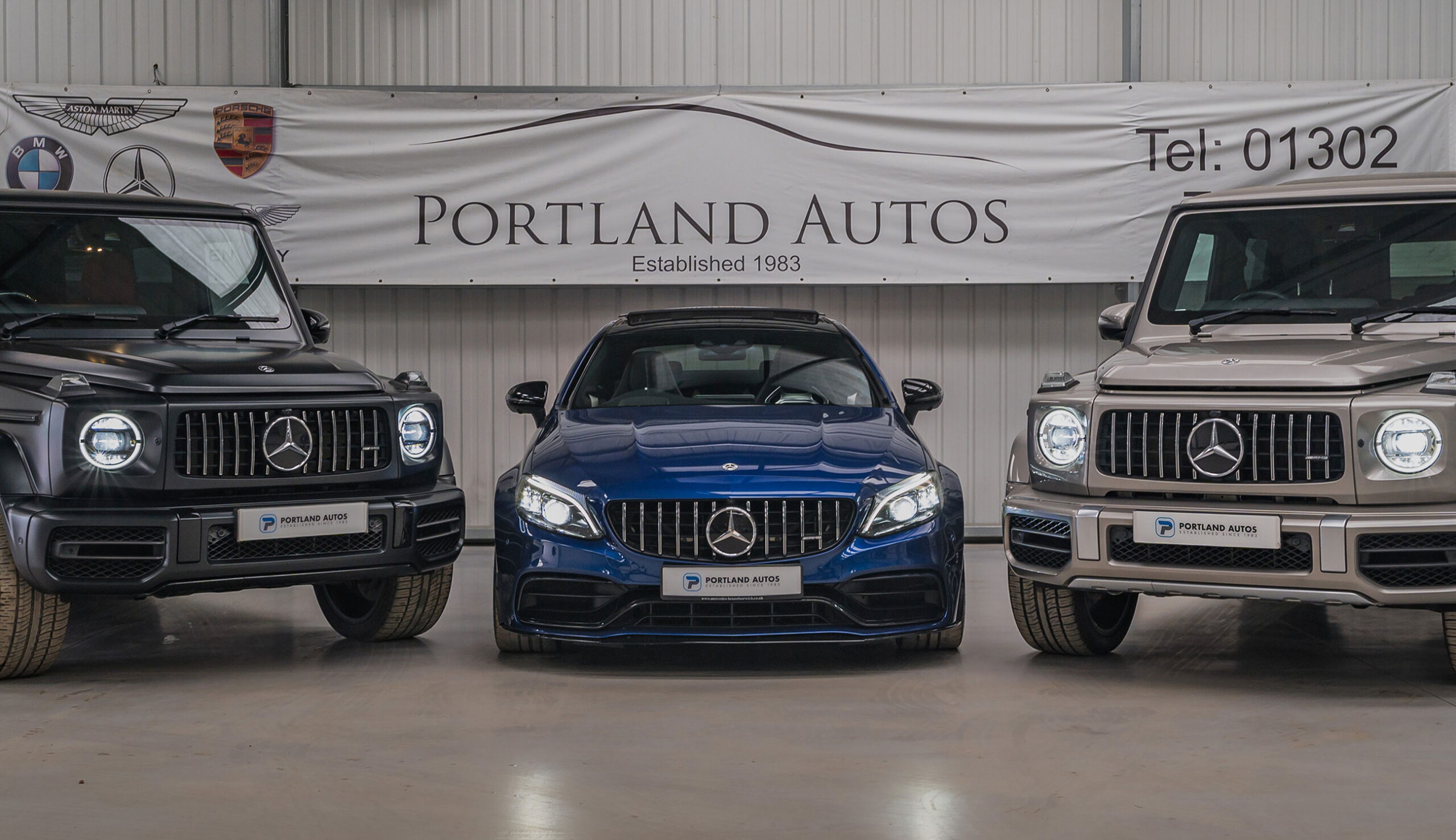 Three Mercedes at Portland Autos